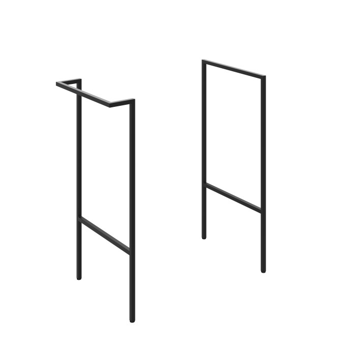 Chiara Optional Frame with Integrated Towel Rail - Black