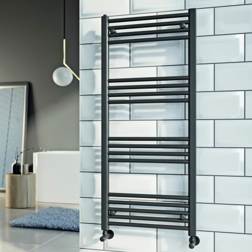 Black Straight Towel Rail 600 X 1600