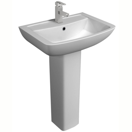 Kartell K-Vit Pure 550 x 415mm White 1 Tap Hole Basin