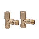 Designer Towel Rail Valves Angled