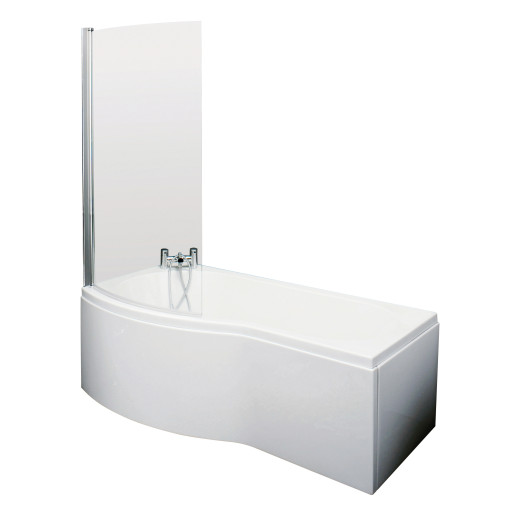 1500mm B Shaped Left Hand Bath Set