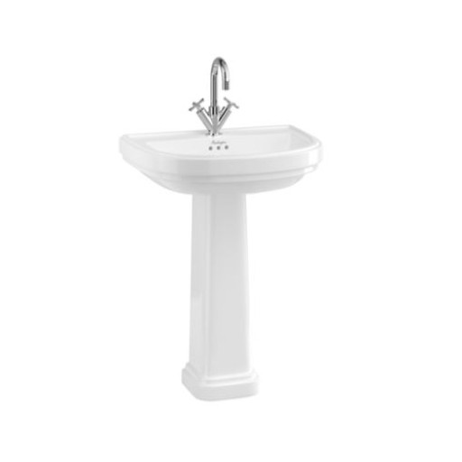 Burlington Riviera D Shape Basin and Pedestal