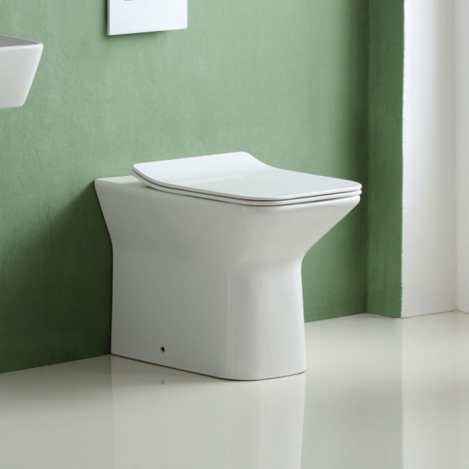 Taranto Rimless BTW Square, Slim UF Soft Close Seat & Fittings