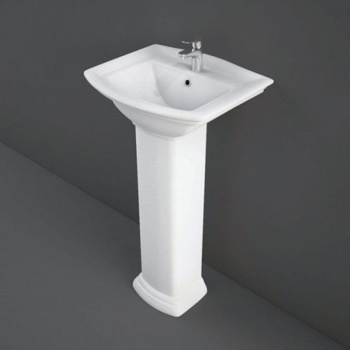 RAK Washington Basin and Full Pedestal 450mm Wide - 1 Tap Hole