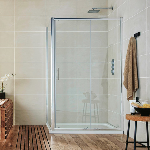 6mm Sliding Shower Door - Chrome