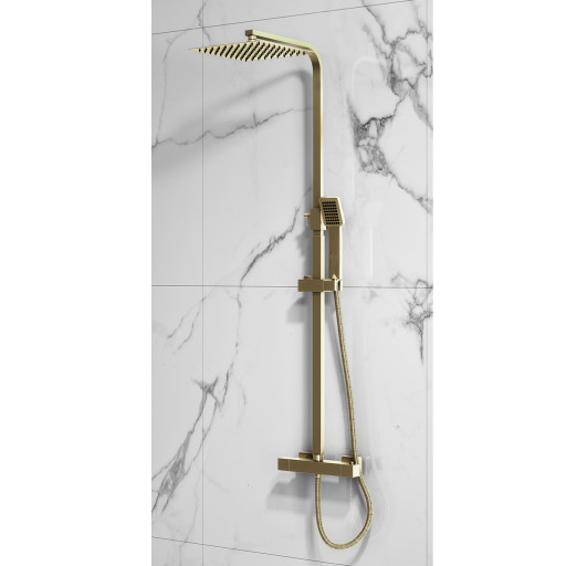 Square Brass Rainfall Shower System