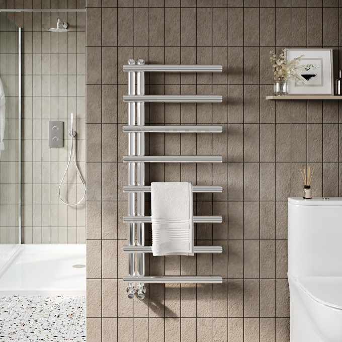 Carlo Chrome Designer Bathroom Radiator