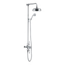 Luca Traditional Exposed Two Outlet Shower Valve with Riser Kit & Overhead