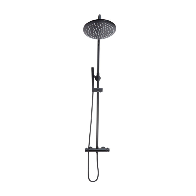 Core Black Round Shower System