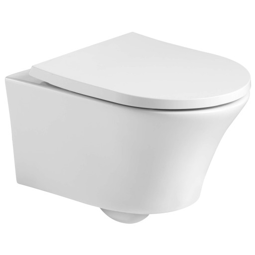 Kartell K-Vit Kameo White Wall Hung Rimless Pan With Seat