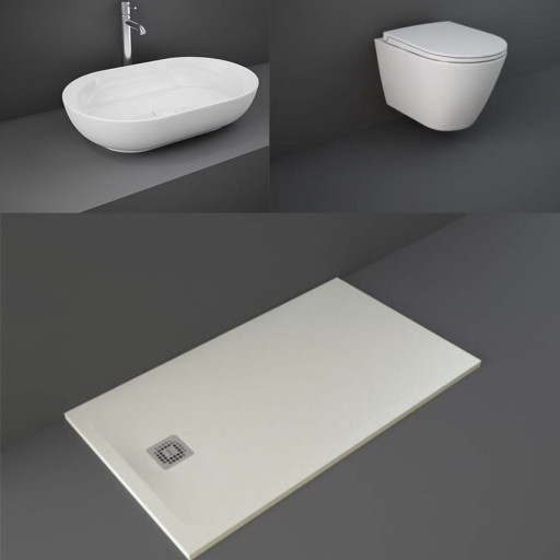 Rak-Felling Matt White Bathroom Pack