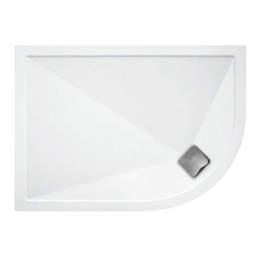 TrayMate TM25 Elementary Offset Quadrant White Shower Tray