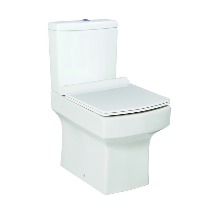 Scudo Denza Open Back Close Coupled Toilet & Soft Close Seat