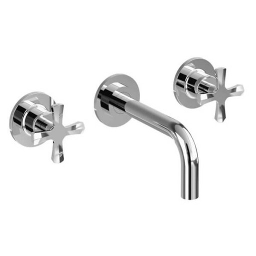 Burlington Riviera 3 Hole Wall Mounted Basin Mixer Tap