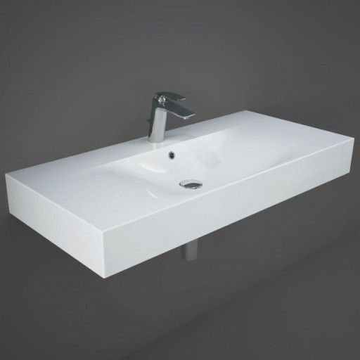 RAK Des Wall Hung Basin 1010mm Wide - 1 Tap Hole