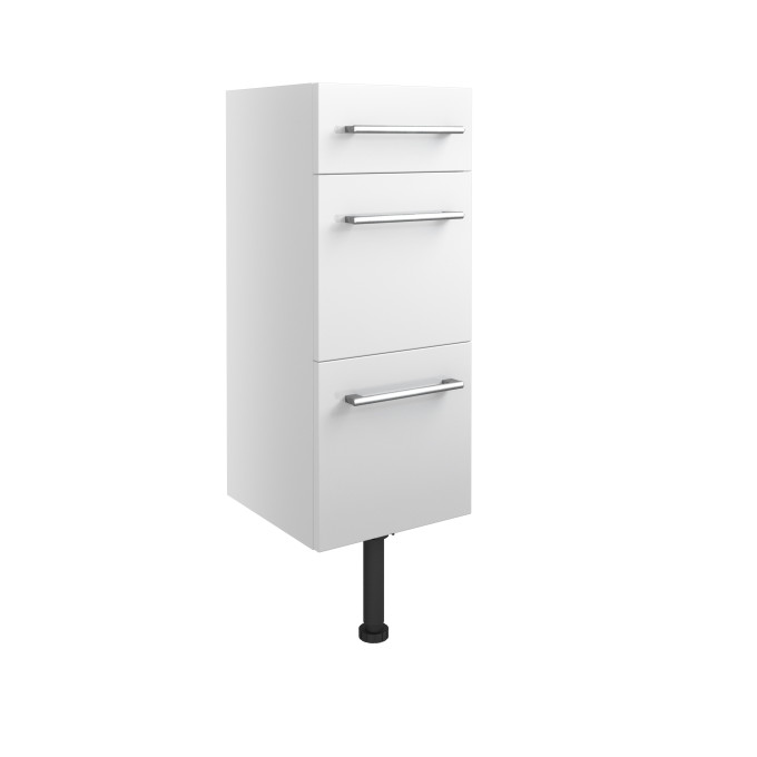 Beatrice 300mm 3 Drawer Unit - White Gloss