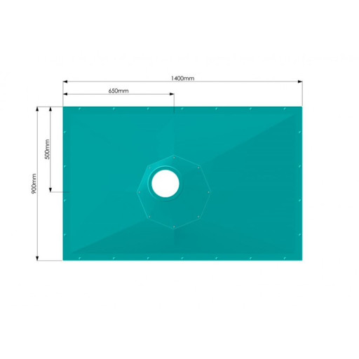 AKW Tuff Form8 Rectangular Wet Room Tray 1135 x 770mm