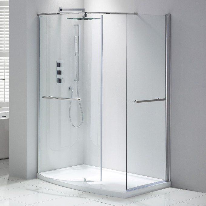 Aquaglass Purity 6mm Closing Walk-In Enclosure & Tray