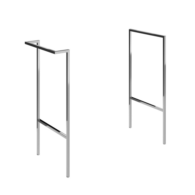 Chiara Optional Frame with Integrated Towel Rail - Chrome