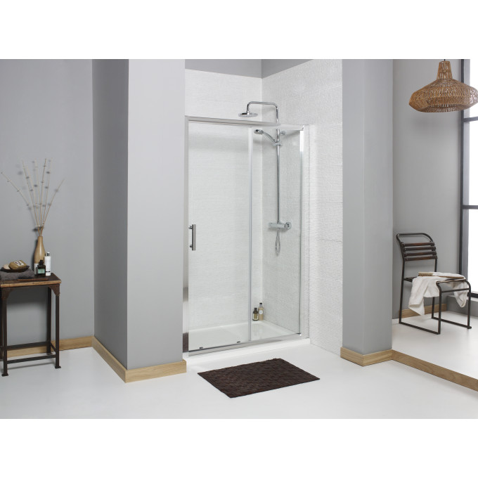 Kartell KV6 Sliding Shower Door - 6mm Glass