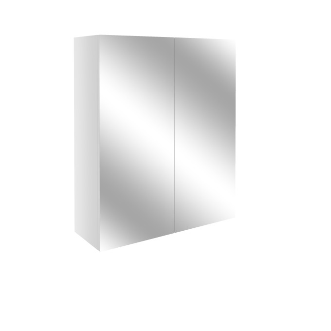 Beatrice 600mm Mirrored Unit - White Gloss