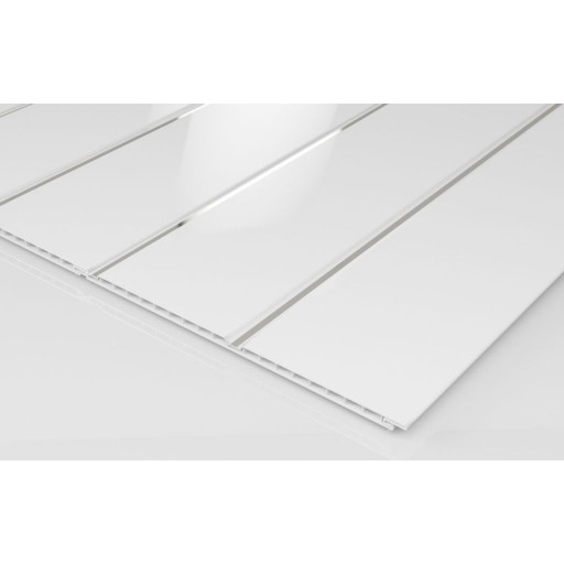 Ancona ‘Double Chrome’ Gloss PVC Ceiling Panels – 4 Pack