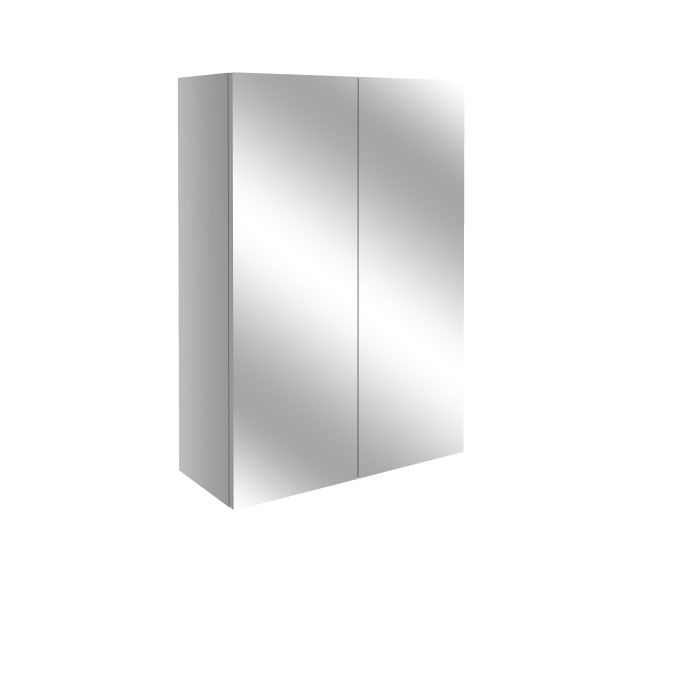 Beatrice 500mm Mirrored Unit - Light Grey Gloss