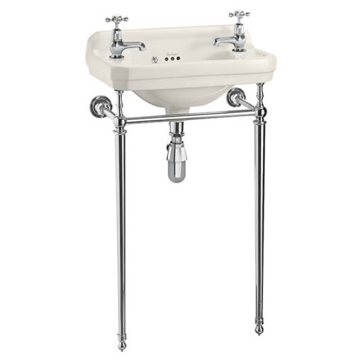 Burlington 1TH Edwardian 56cm Medium Basin and Regal Chrome Wash Stand.