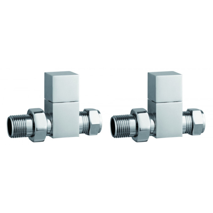 Tailored Cubic Straight Chrome Radiator Valves