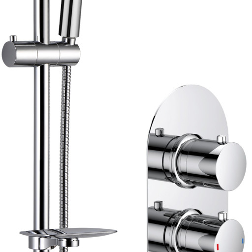 Alessandria Shower Pack One - Single Outlet Twin Shower Valve with Riser Kit