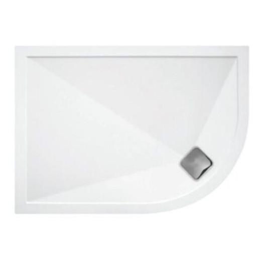 TrayMate TM25 Elementary Anti-Slip Offset Quadrant White Shower Tray