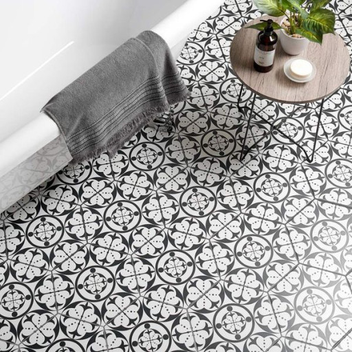 Carnaby Hexagon Decor Black Tile