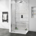 1.2m Wide White Marble UPVC Shower Panel.