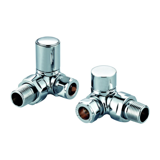 Modern Towel Rail Corner Valves (Pair)