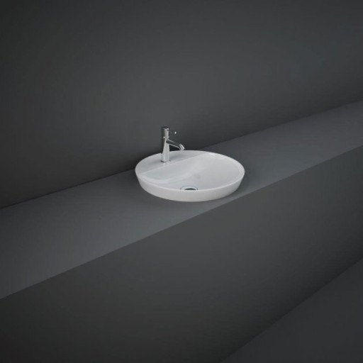 RAK Variant Round Drop-In Wash Basin 420mm Wide 1 Tap Hole - Alpine White