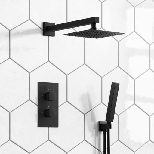 Mineral Square Shower Pack - Matt Black