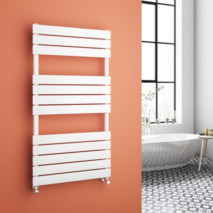 Queenstown Gloss White Designer Towel Radiator