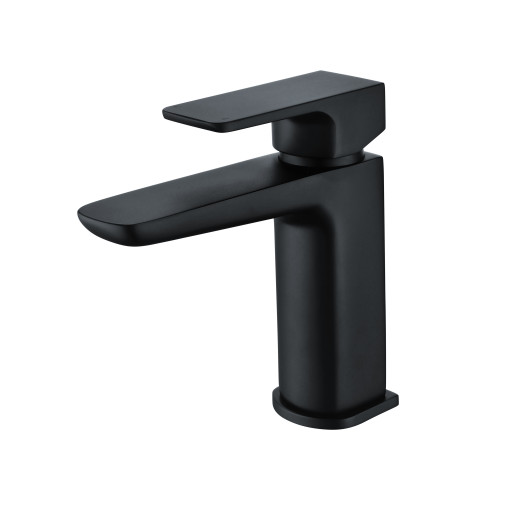 Moon Mono Basin Mixer with Clicker Waste in Black