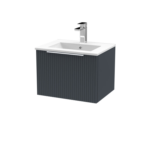 500mm Wall Hung Single Drawer Vanity & Basin 2