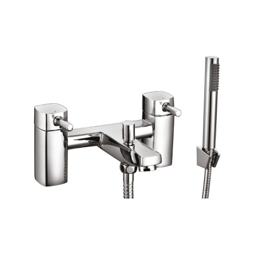 Forme Bath Shower Mixer with shower kit and wall bracket