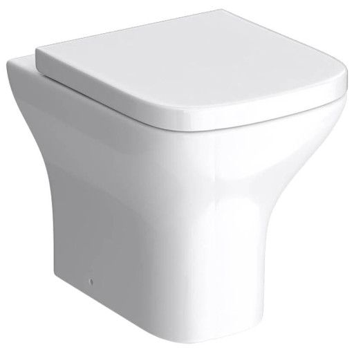 Kartell K-Vit Project Square White Back to Wall WC Pan With Seat