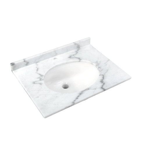 Washington 600 White Marble Countertop inc Basin, 1TH