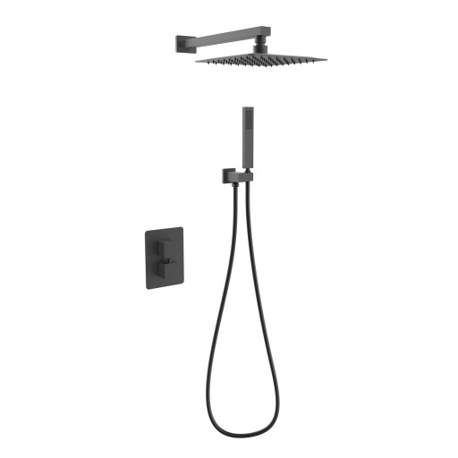 Mineral Square Shower Pack - Matt grey