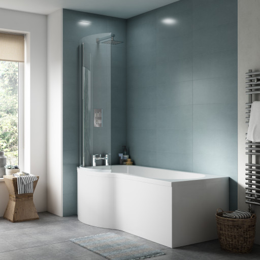 1500mm Left Hand P-Shaped Bath Set