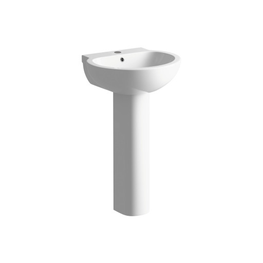 Tenerife 535x490mm 1TH Basin & Full Pedestal