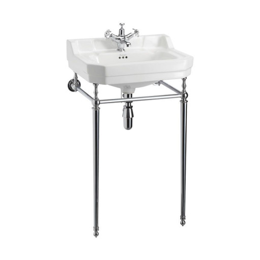 Burlington Edwardian 560mm White Basin With Washstand