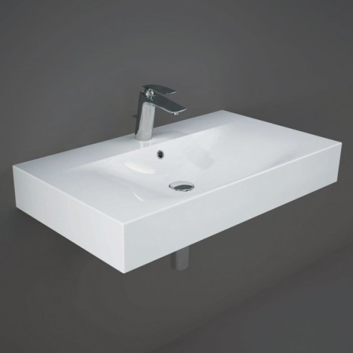 RAK Des Wall Hung Basin 810mm Wide - 1 Tap Hole