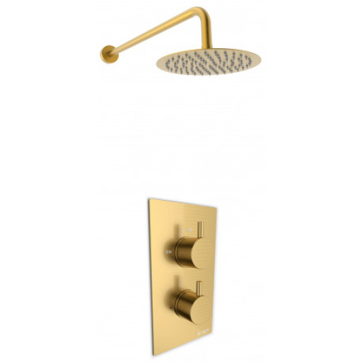 Ottone Brushed Brass Concealed Shower Pack 2