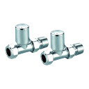 Modern Towel Rail Valves Straight (Pair)