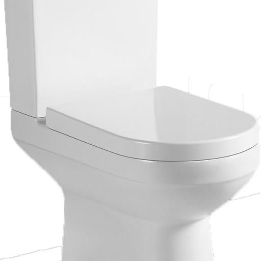 Tailored Florence Close Coupled D Shape Toilet with Seat